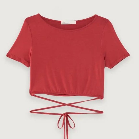 Oak and Fort Cropped Tee with Waist Ties - Picture 3 of 7